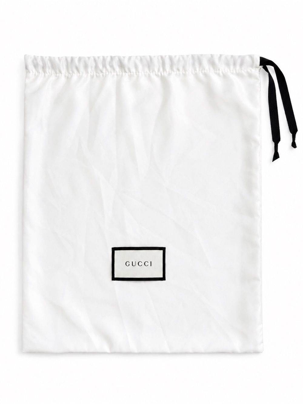 Gucci Vintage White Cotton Drawstring Dust Bag 12x14 Italy Luxury Storage Logo